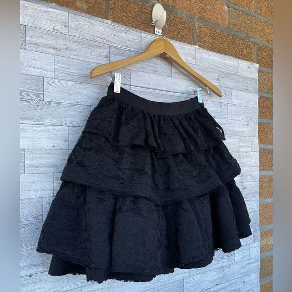 LANVIN for H&M Ruffle lace circle Skirt size 2 - Picture 3 of 13
